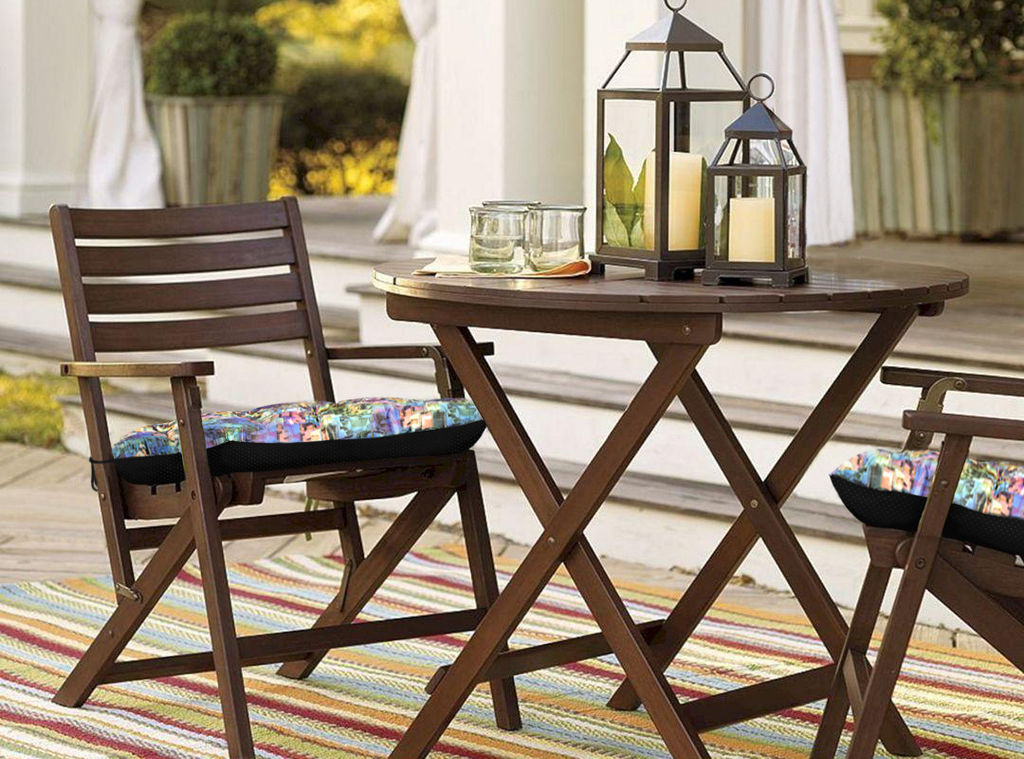 Садовая подушка для сиденья Омега с завязками