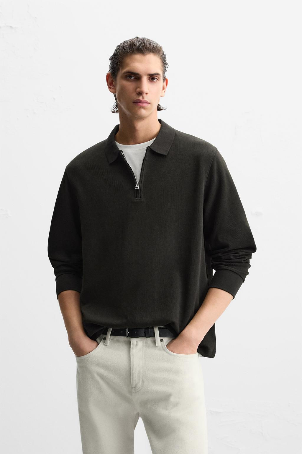 ZIP COLLAR POLO SHIRT - Zara фото 3