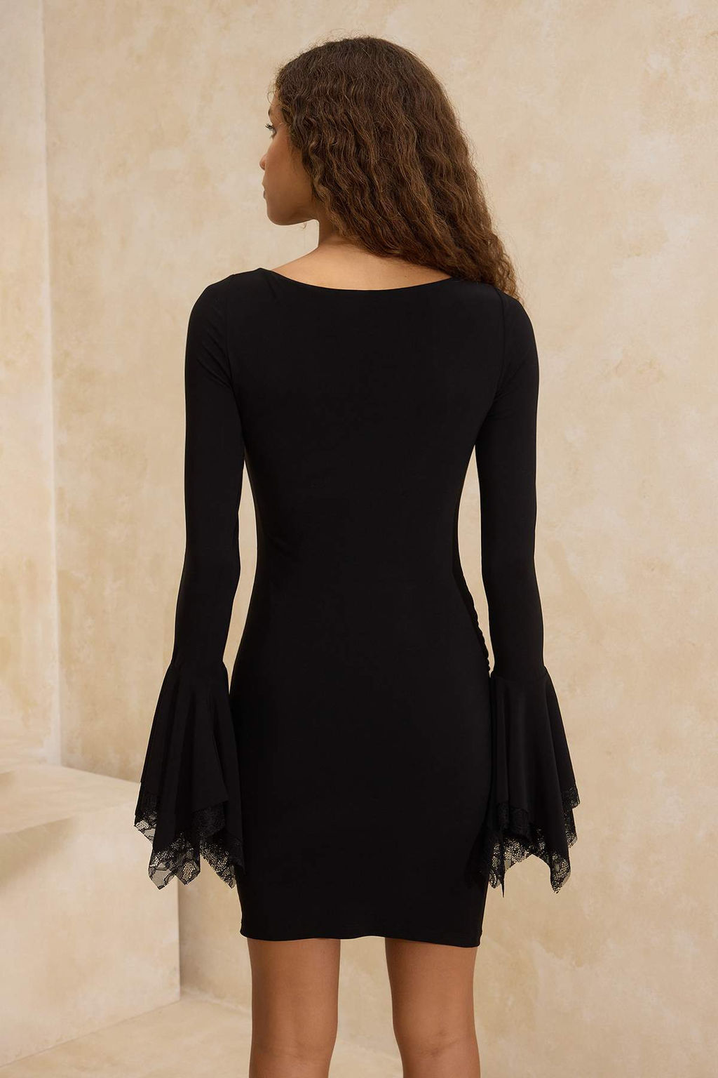 Siyah Dantel Detayl? Orme Mini S?k/Gece Elbise TPRSS26EL00011 - Trendyolmilla фото 4