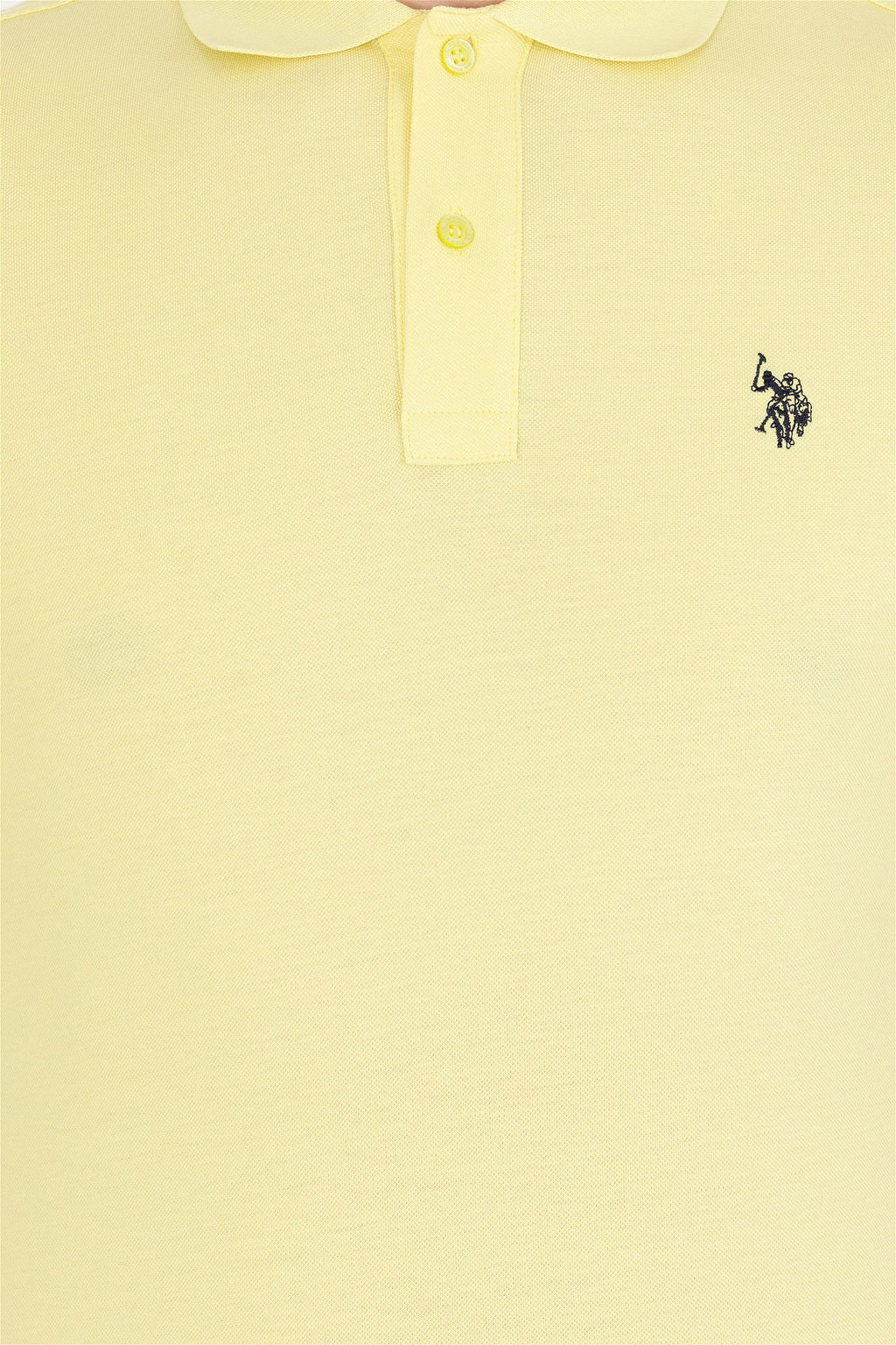 U. S. Polo Assn Мужская светло-желтая базовая футболка с воротником-поло - U.s. polo assn фото 12