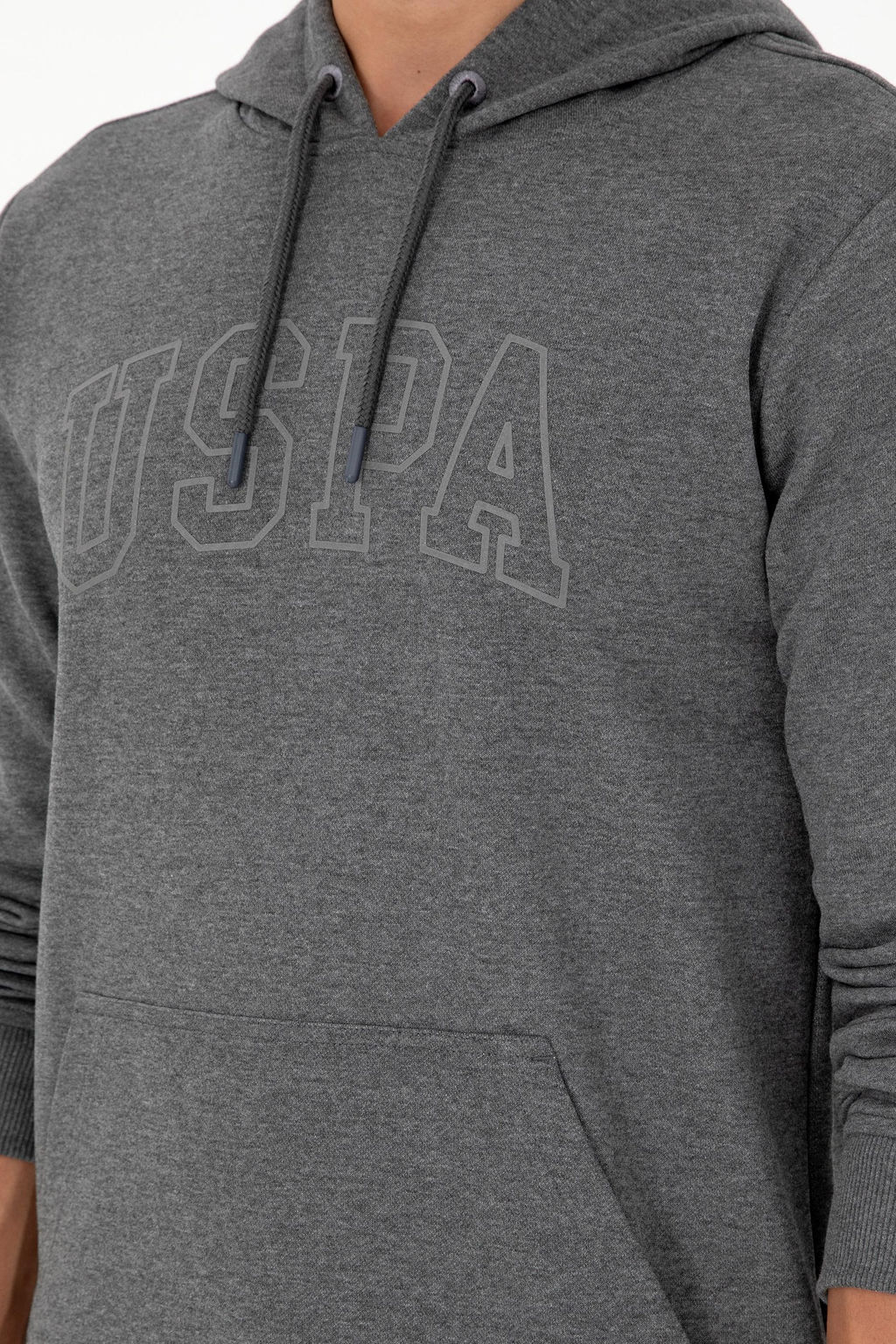 Мужской базовый свитшот антрацитовый меланж Неожиданная скидка в корзине - U.s. polo assn фото 7