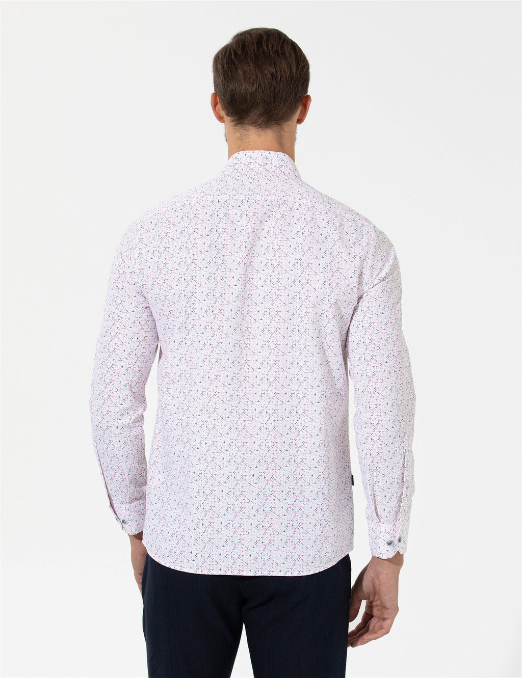 K_rm_z_ Slim Fit Uzun Kollu G_mlek - Pierre cardin фото 5