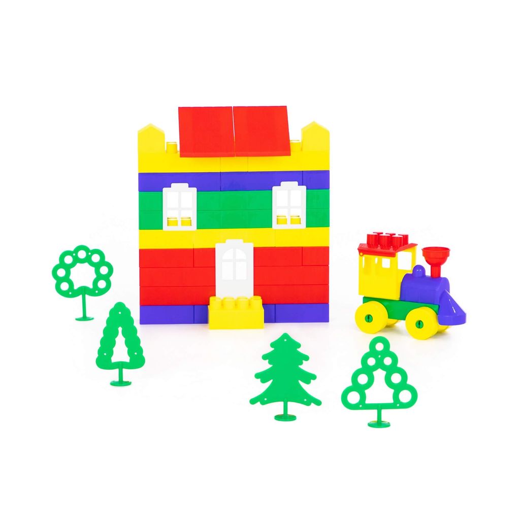 Конструктор Строитель (Большой, 115 элементов) (в мешке) - Полесье фото 2