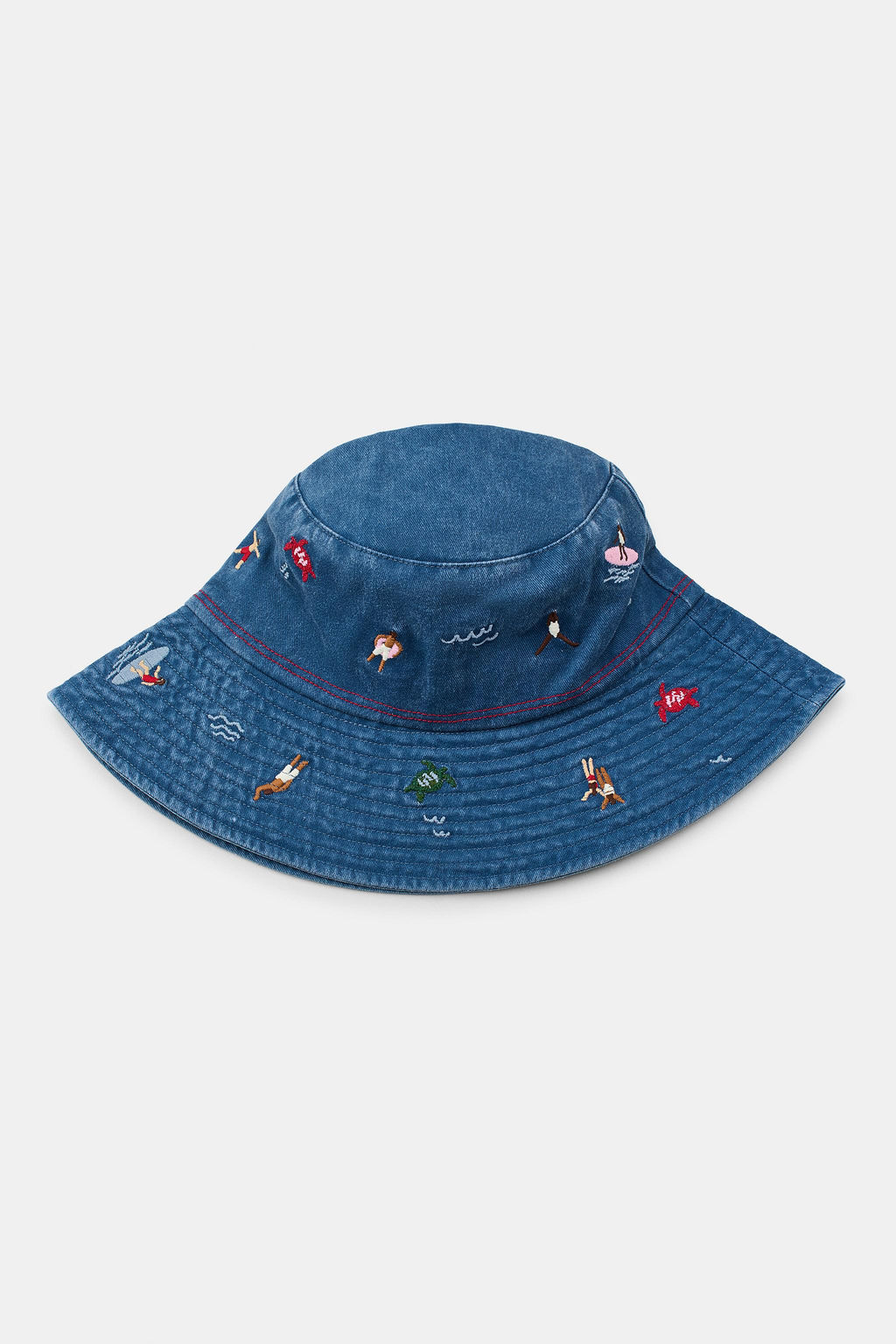 GORRO BUCKET BORDADOS / Azul