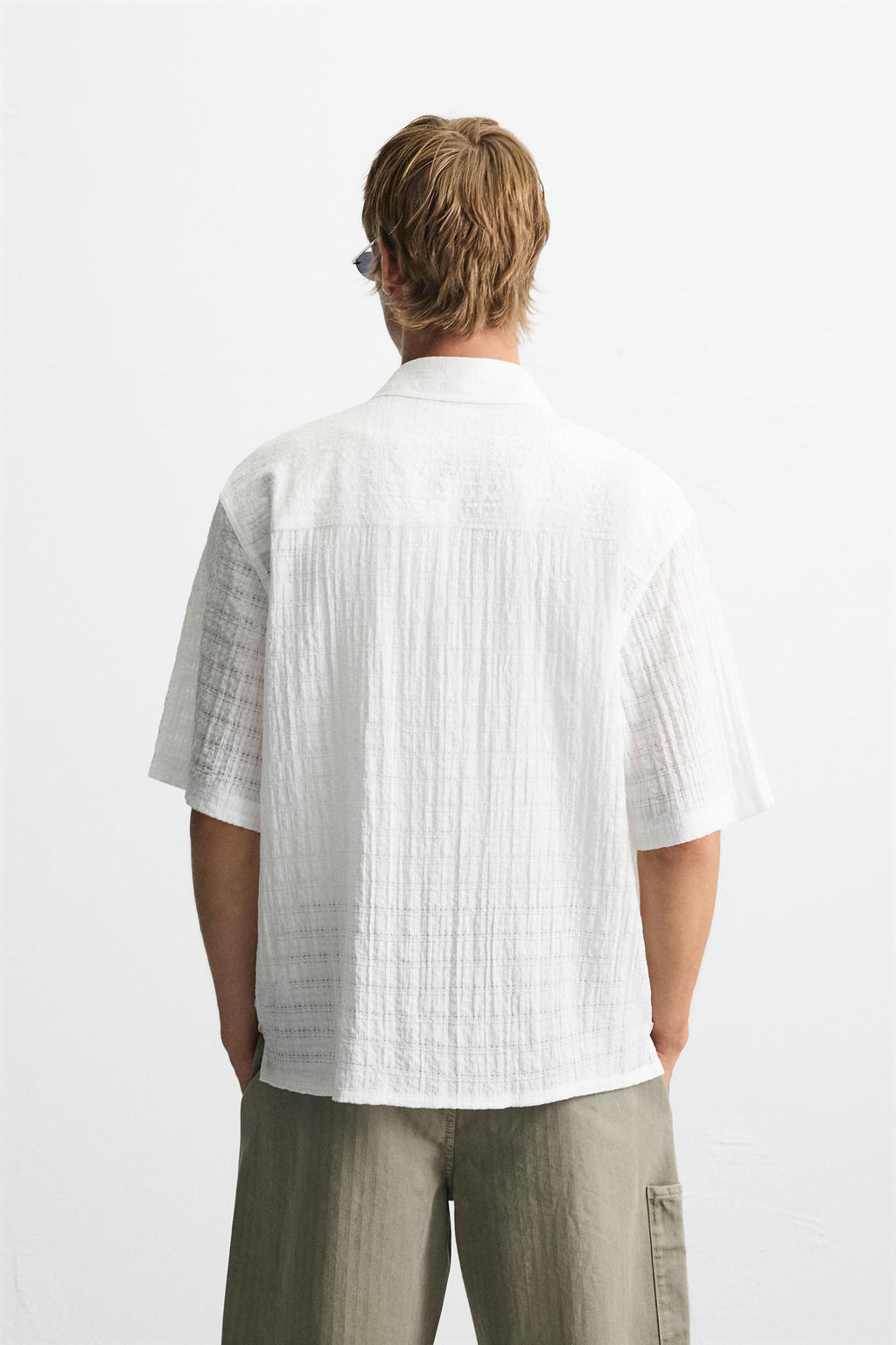 TEXTURED CHECK SHIRT - Zara фото 3