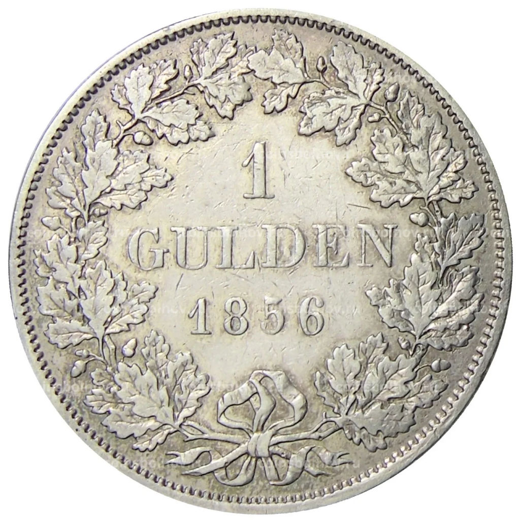1 гульден 1856 года Германские государства  Баден