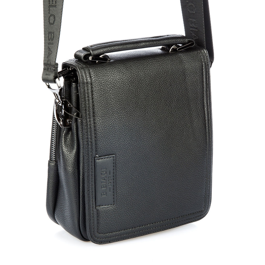 18035-2 black, мужская сумка "Мессенджер" из экокожи Barcelo Biagi
