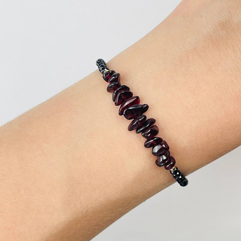 Браслет из Шпинели и Граната 16,5 см +