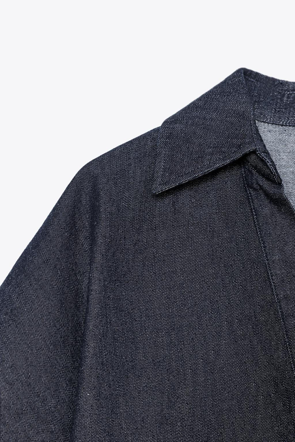 TRF DENIM SHIRT WITH POLO COLLAR - Zara фото 8
