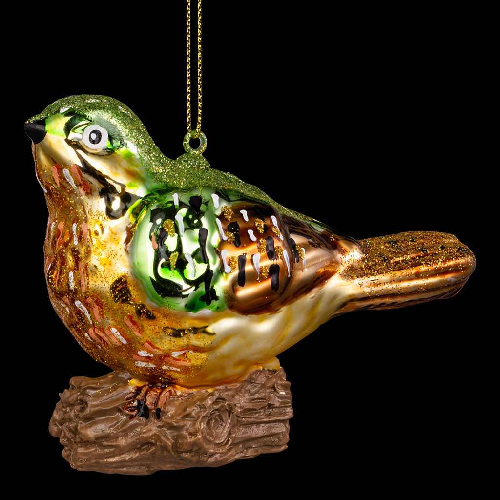 Цена за 12 шт. Украшение ErichKrause Decor Райская птица 11см, стекло