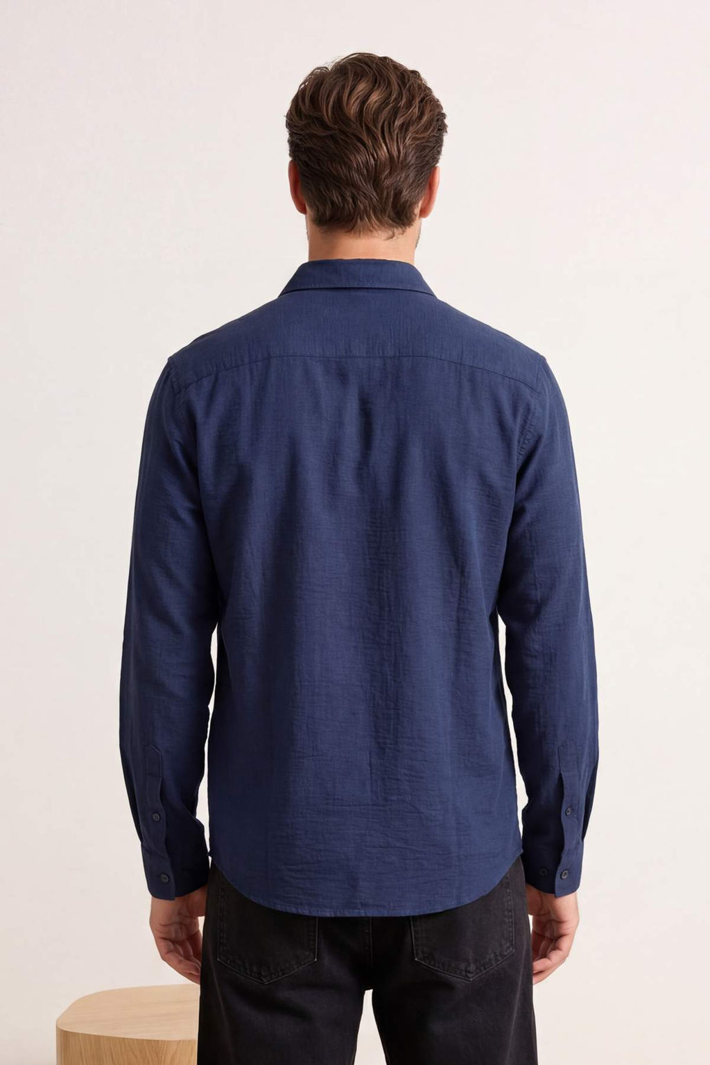 Lacivert Regular Erkek Gomlek TMNSS26GO00008 - Trendyolmilla фото 24