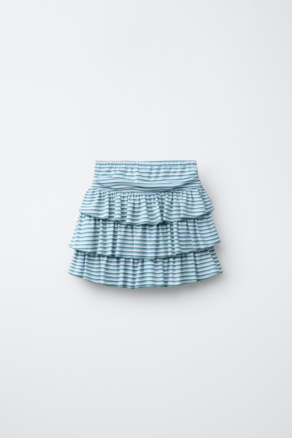 FALDA RAYAS VOLANTES / Azul agua - Zara фото 2