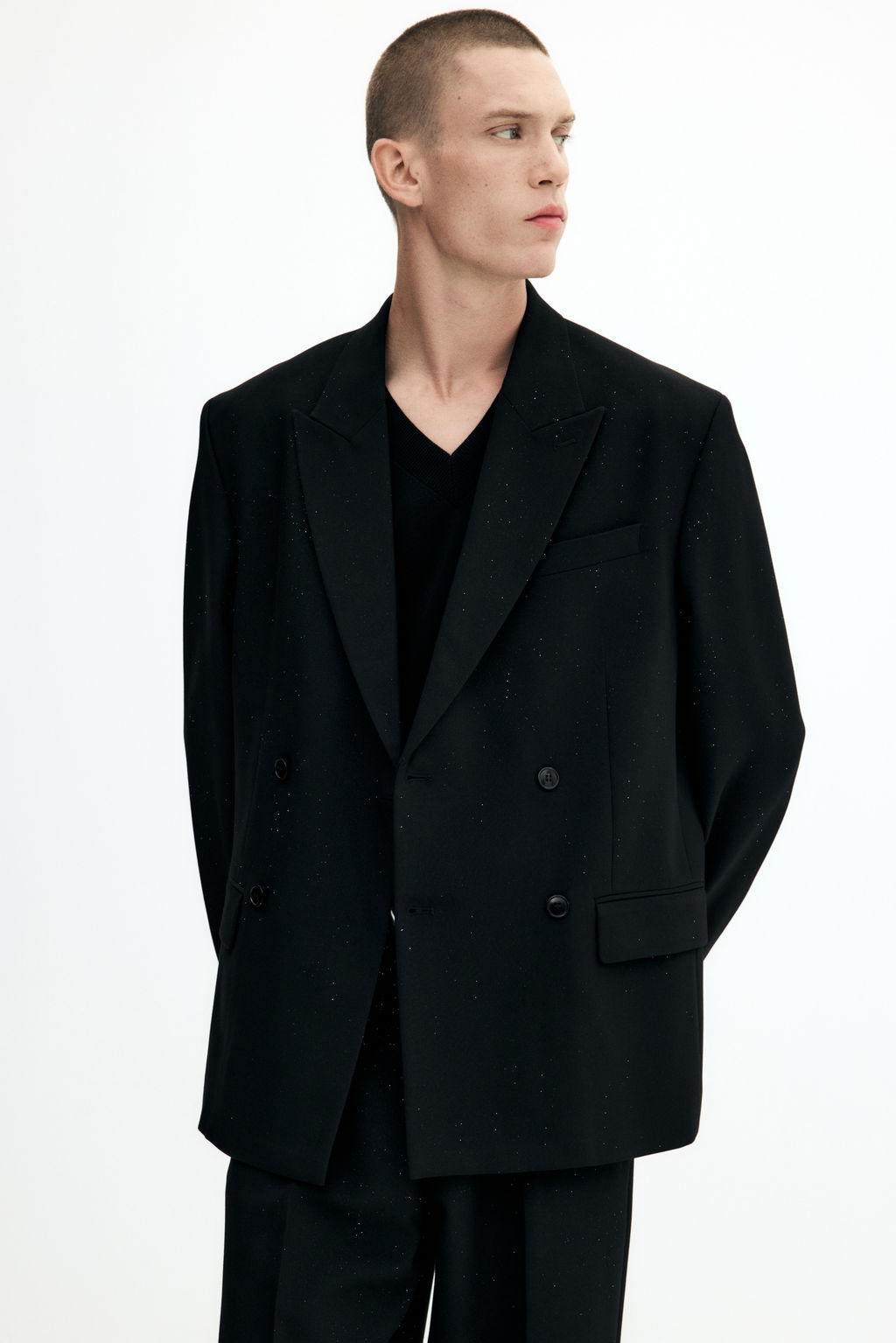 Americana cruzada con brillo Relaxed Fit - H&m фото 2
