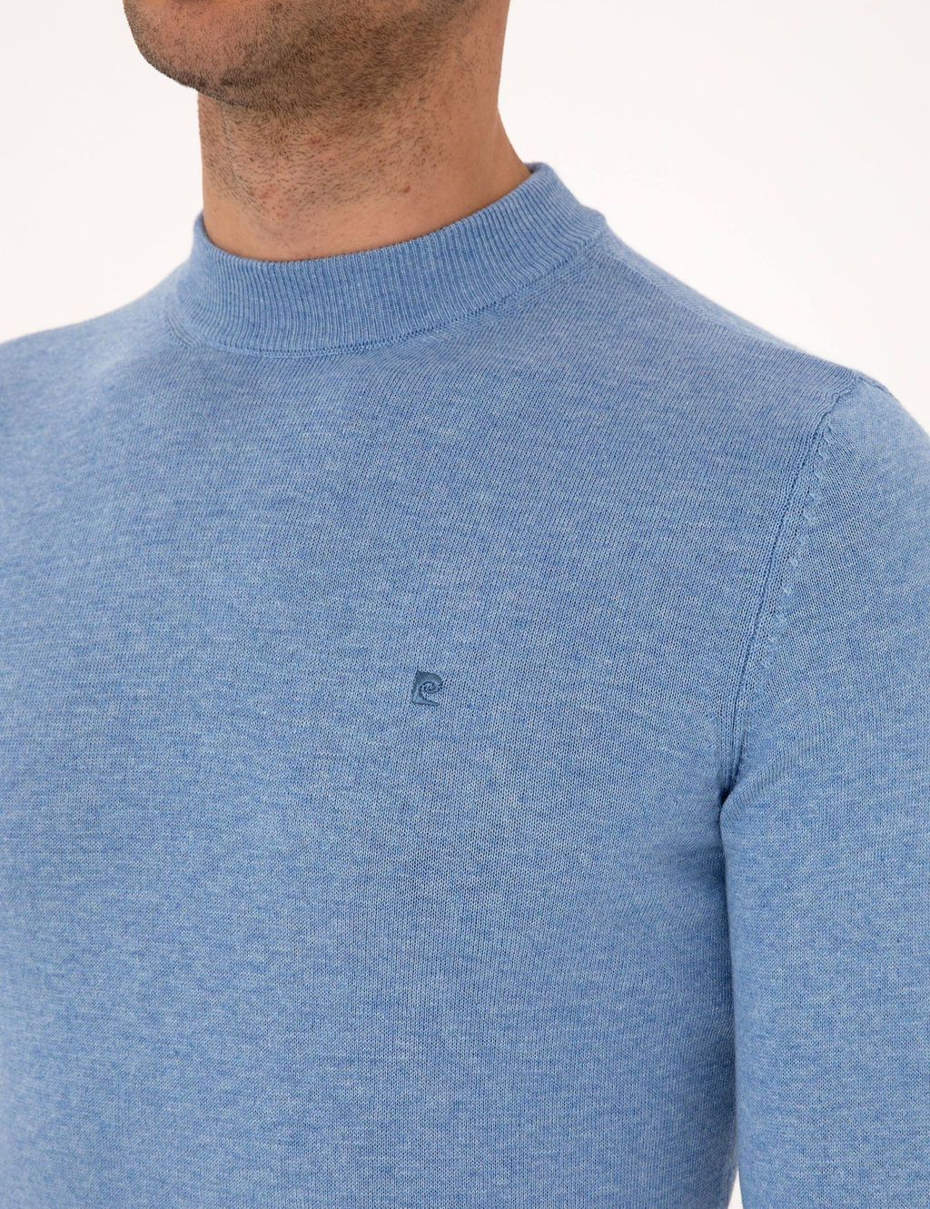 Mavi Melanj Slim Fit _eyrek Yaka Basic Triko Kazak - Pierre cardin фото 7
