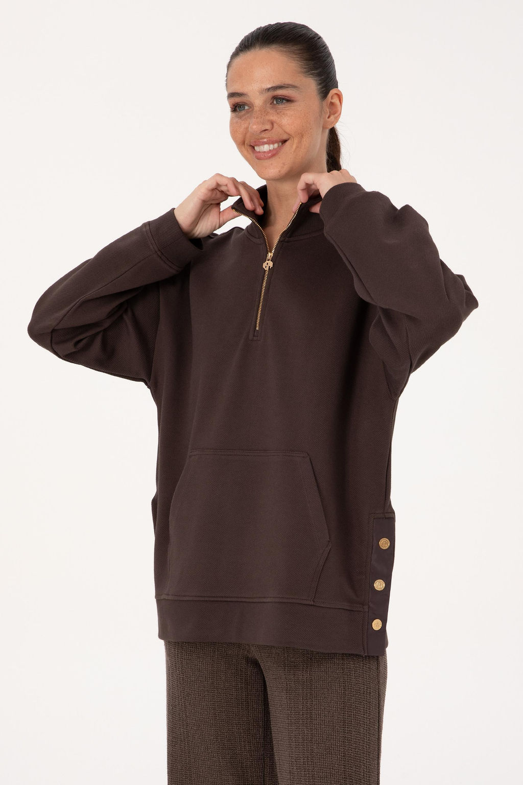 Kad_n Koyu Kahverengi Sweatshirt - U.s. polo assn фото 3