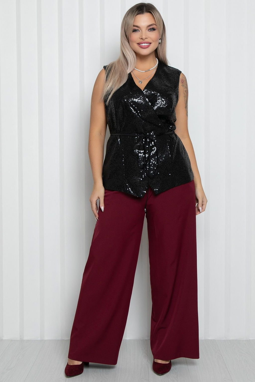 Жилет П-2236/4 Цвет:черный - Леди агата фото 8