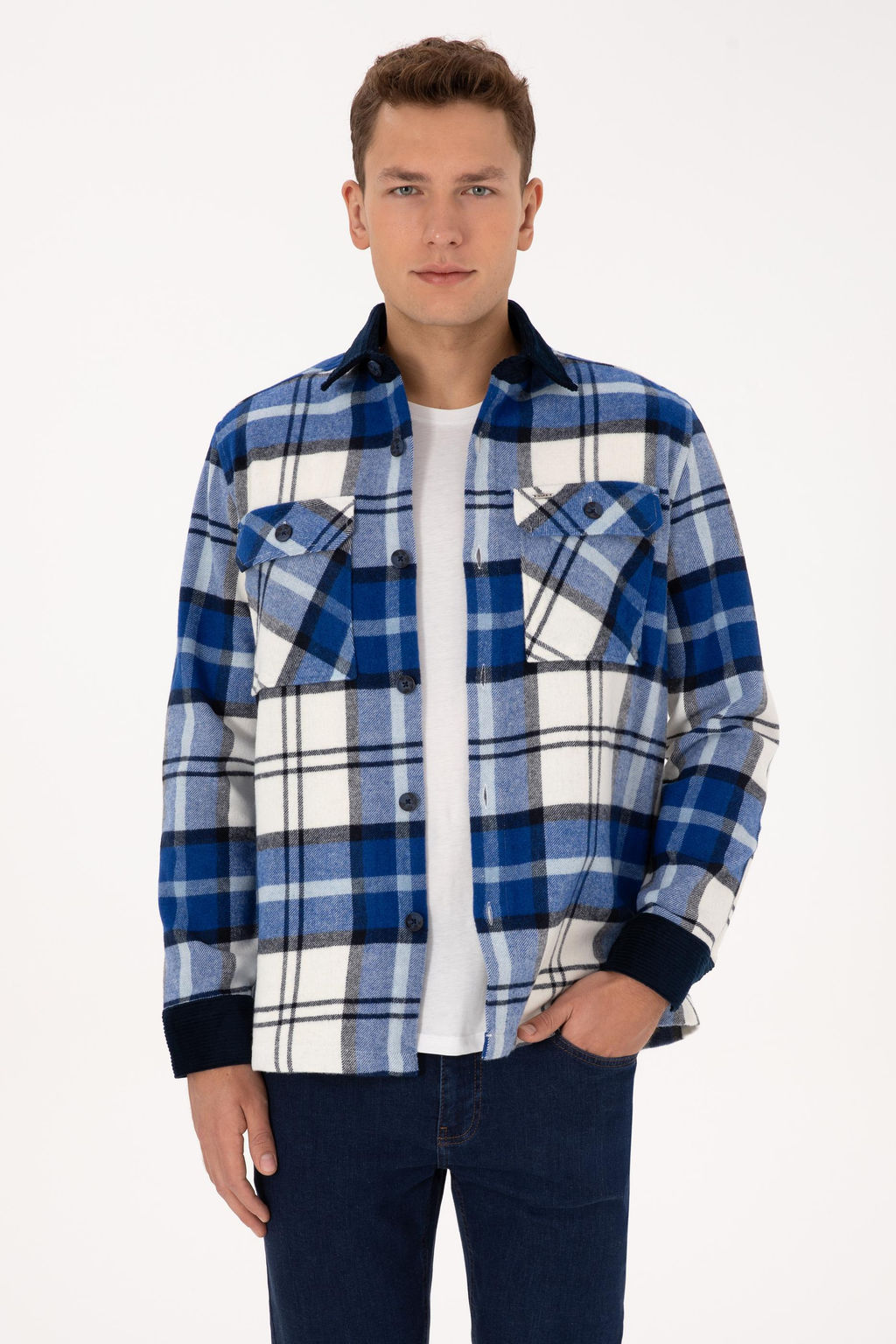 Erkek Lacivert Uzun Kollu G_mlek