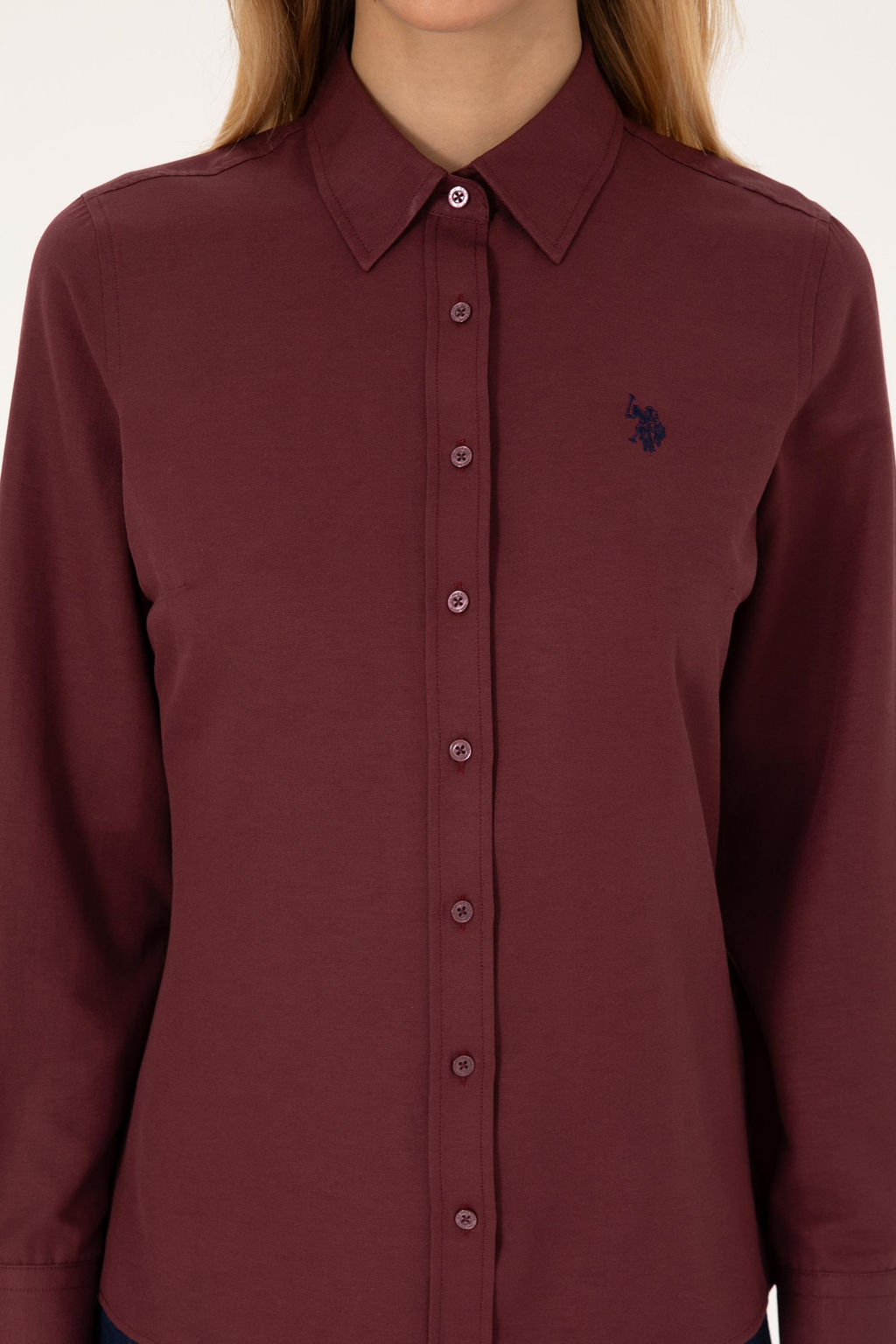 Kad_n Bordo Uzun Kollu Basic G_mlek - U.s. polo assn фото 6