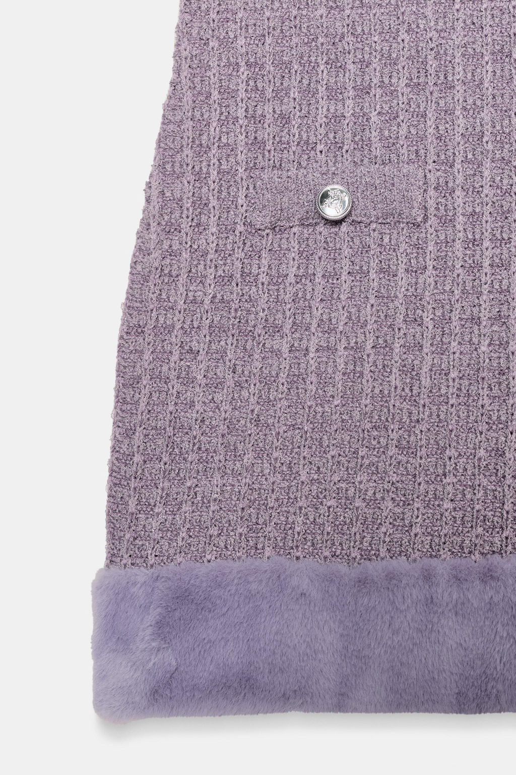 TEXTURED FAUX FUR DRESS - Zara фото 7