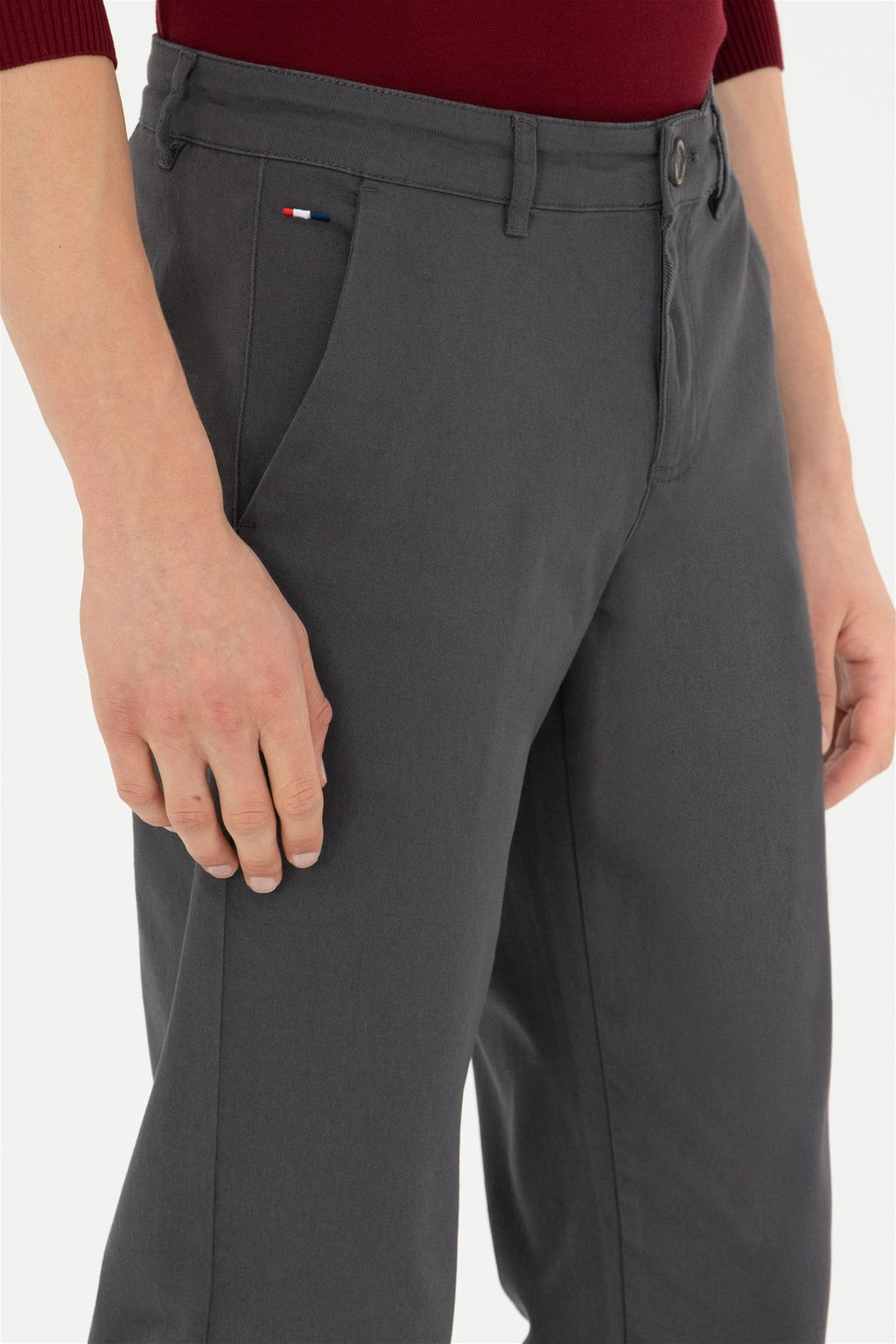 Мужские брюки из плотной ткани антрацитового цвета - U.s. polo assn фото 13