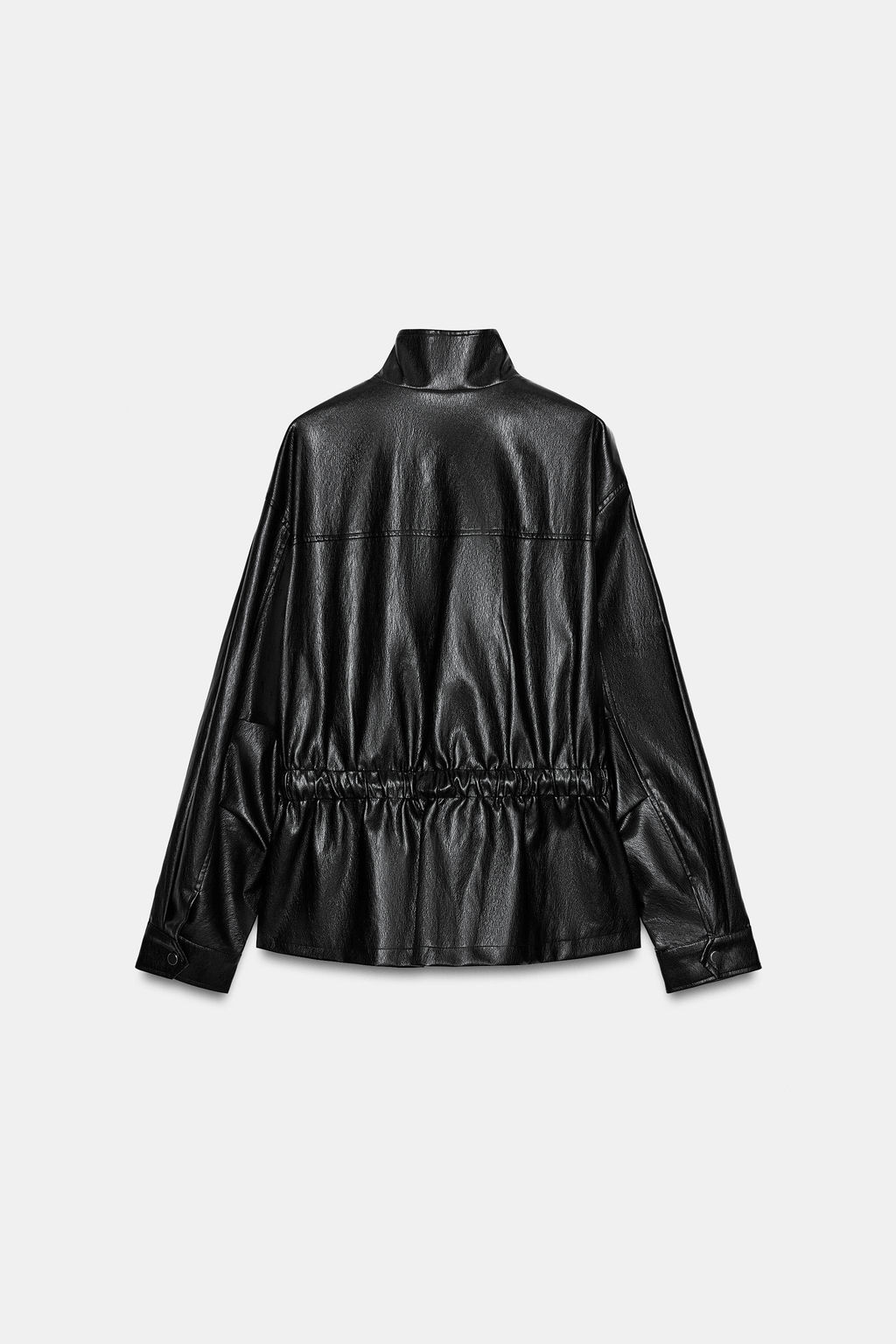 CAZADORA EFECTO PIEL CUELLO SUBIDO / Negro - Zara фото 9