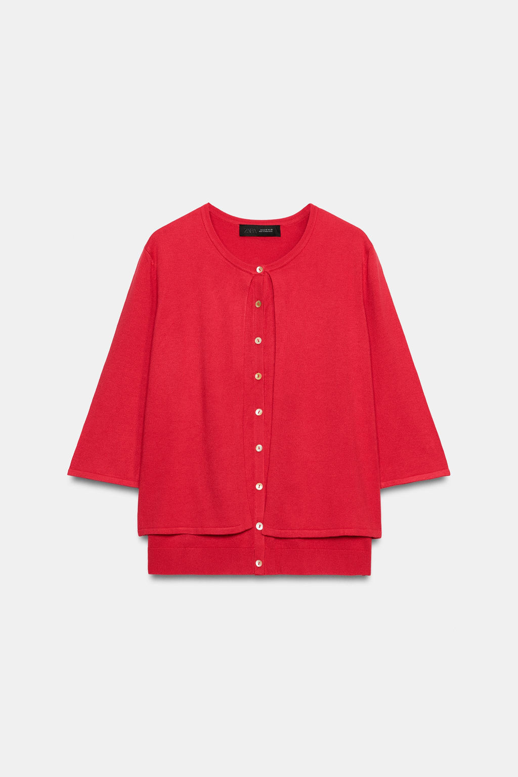 CHAQUETA PUNTO DOBLE CAPA / Rojo - Zara фото 7