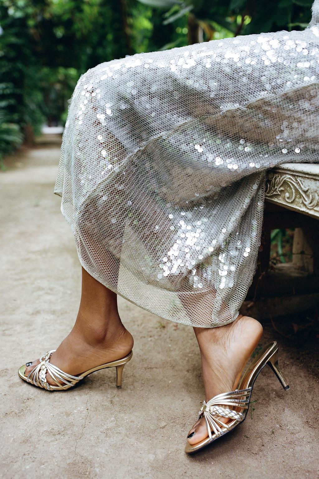 MESH DRESS WITH SEQUINS - Zara фото 2