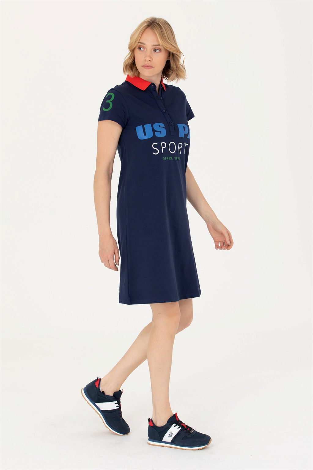 Женское темно-синее вязаное платье - U.s. polo assn фото 10