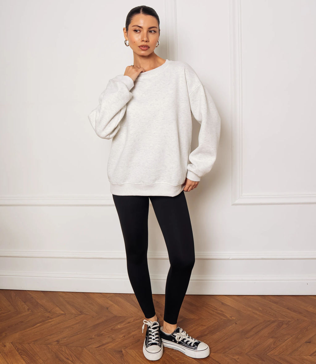 Свитшот #КТF003, светло-серый меланж - Dommod фото 3