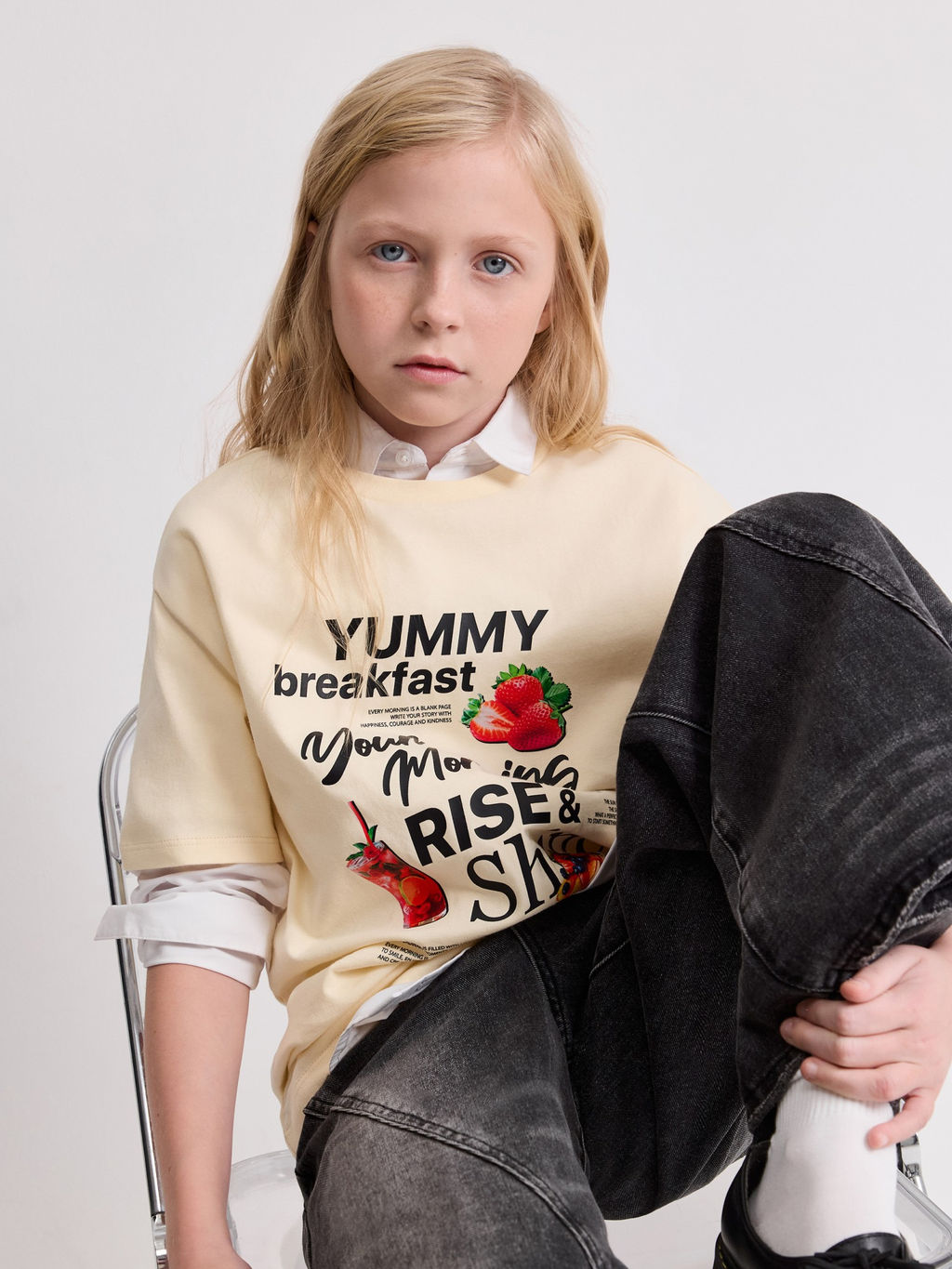 ACOOLA / Футболка детская для девочек Sonora бежевый  фото 6