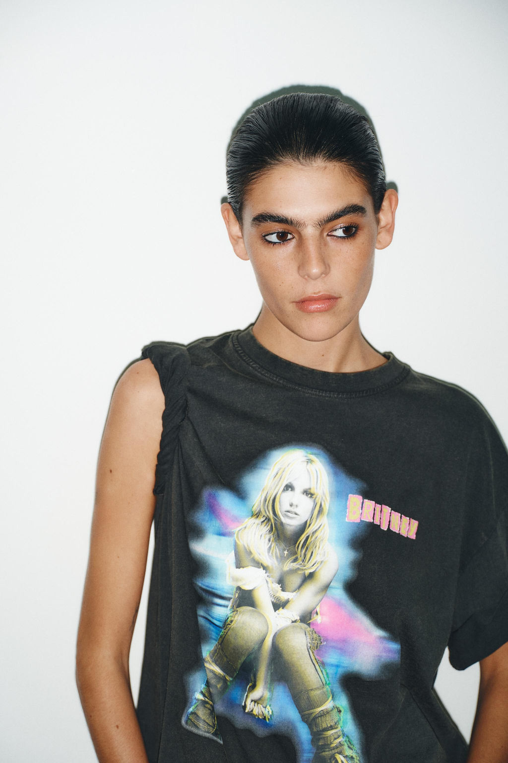 BRITNEY SPEASRS FADED-EFFECT T-SHIRT - Zara фото 2