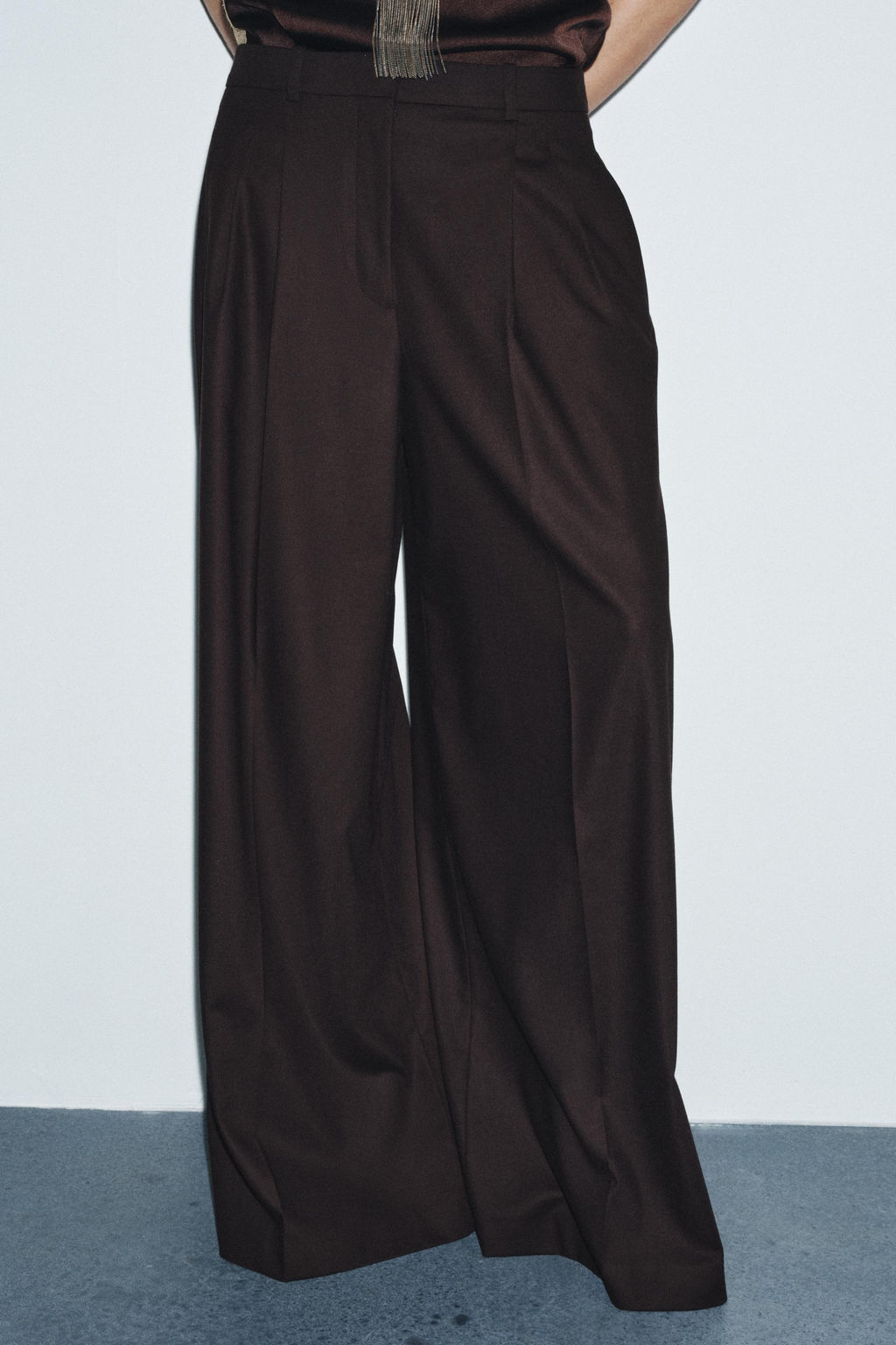 ZW COLLECTION WIDE-LEG TROUSERS WITH PLEATS - Zara фото 3