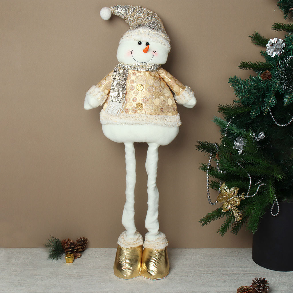 Цена за 1 шт. Новогоднее украшение Снеговик на телескопических ножках 55/74 см / RE2022 /уп 36/ - ГалеонТрейд фото 11