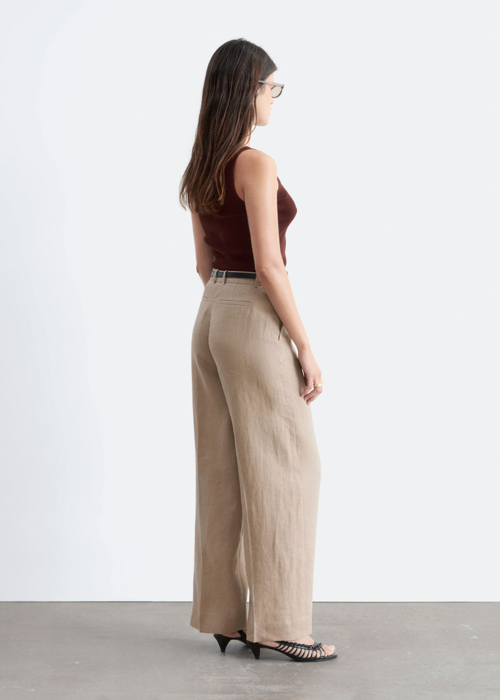 Pantalones sastre de lino - H&m фото 7