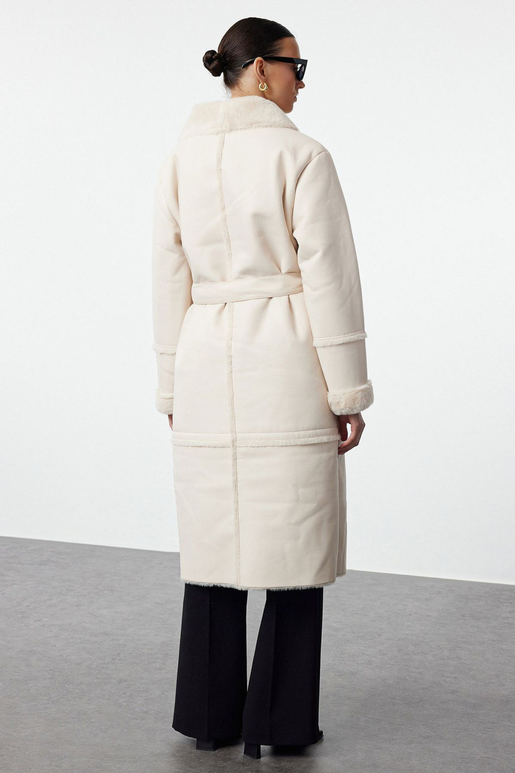 Ekru Oversize Kusakl? Kaban TWOAW24KB00188 - Trendyolmilla фото 5