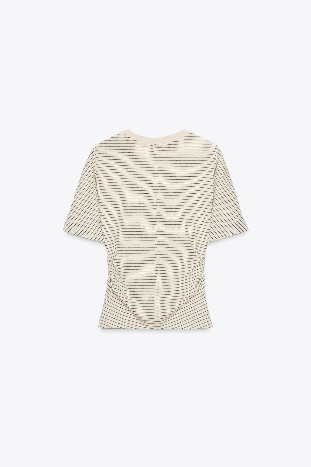 RUSTIC RUCHED T-SHIRT - Zara фото 8
