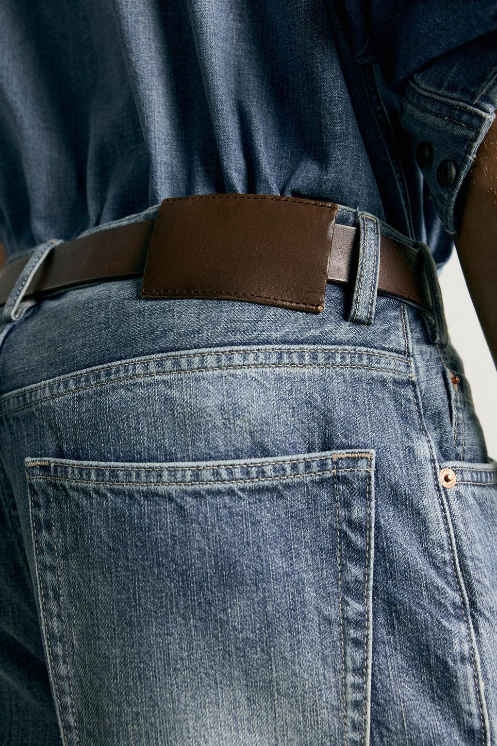 JEANS RELAXED FIT PLANCHADO / Azul - Zara фото 8