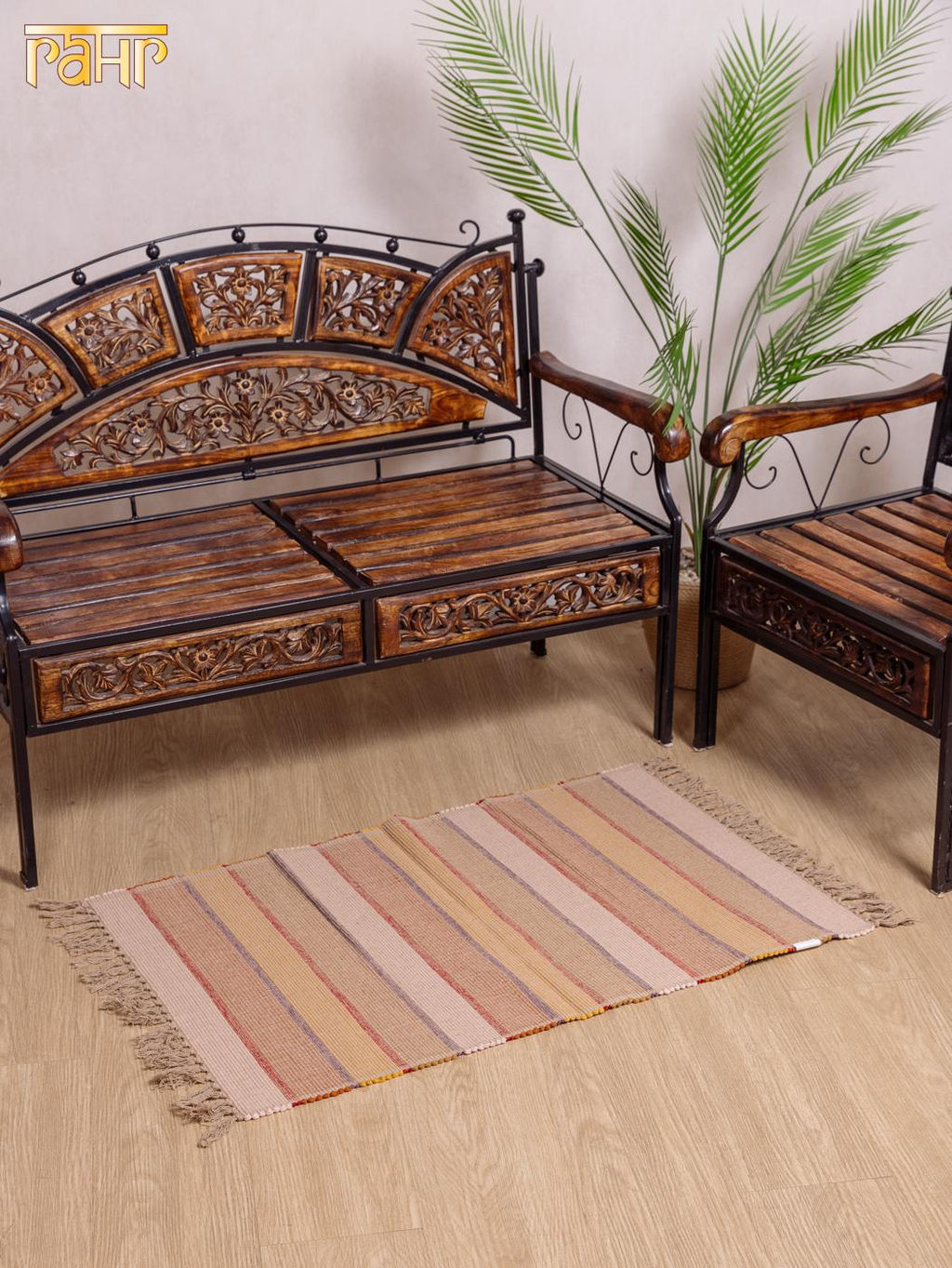 Коврик самотканный х/б 60*90см №703/24 - Ганг фото 2