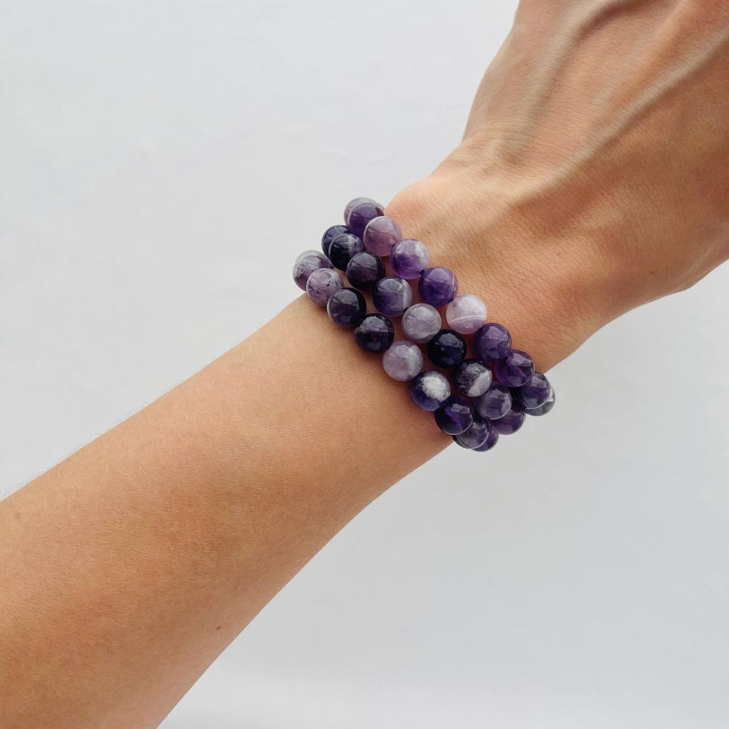 Бусины для украшений из кварцевого Аметиста (45 бусин) 39 см