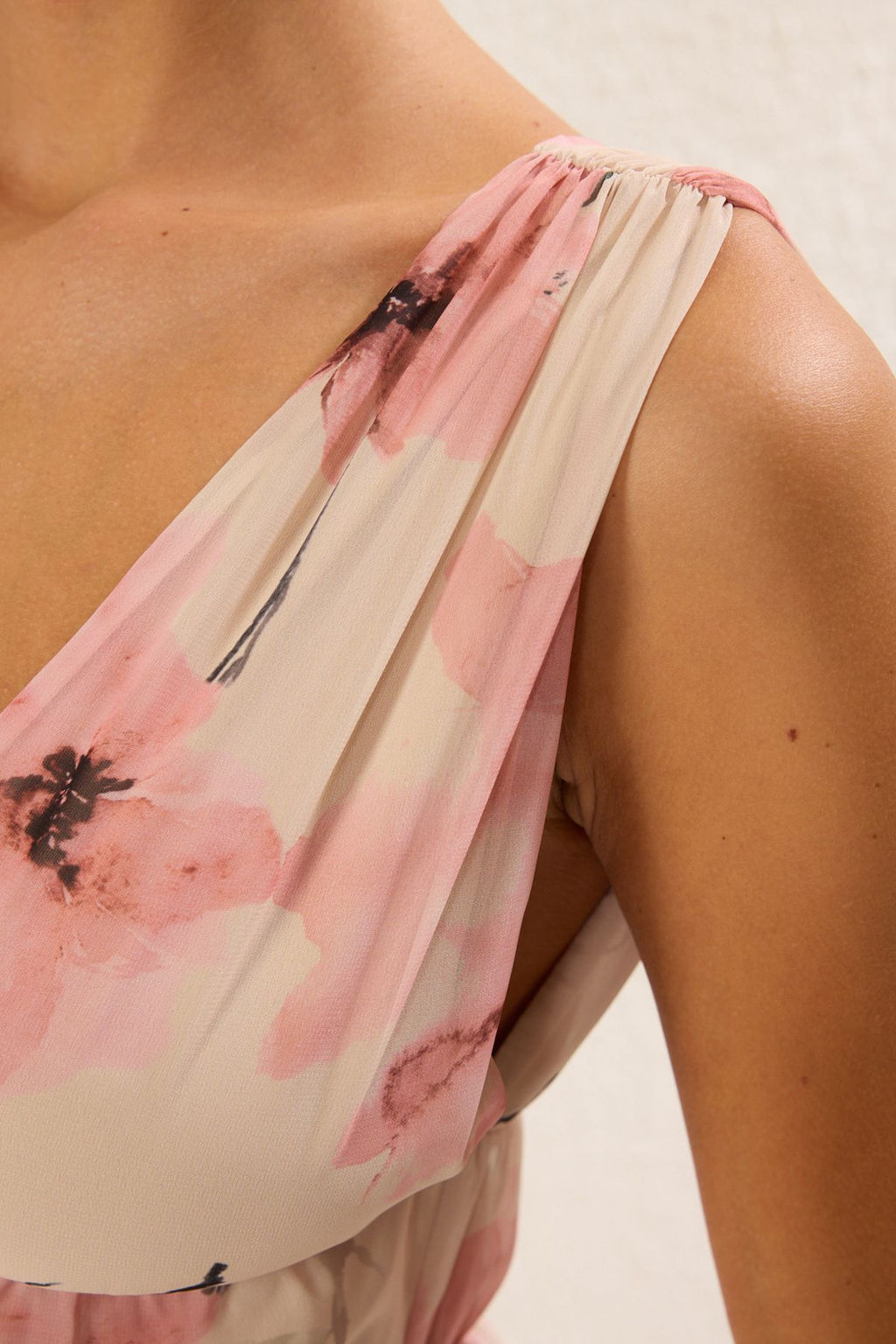 TRENDYOLMILLA Cok Renkli Astarl? Sifon Dokuma Maxi S?k Abiye Elbise TPRSS25AE00041  фото 4