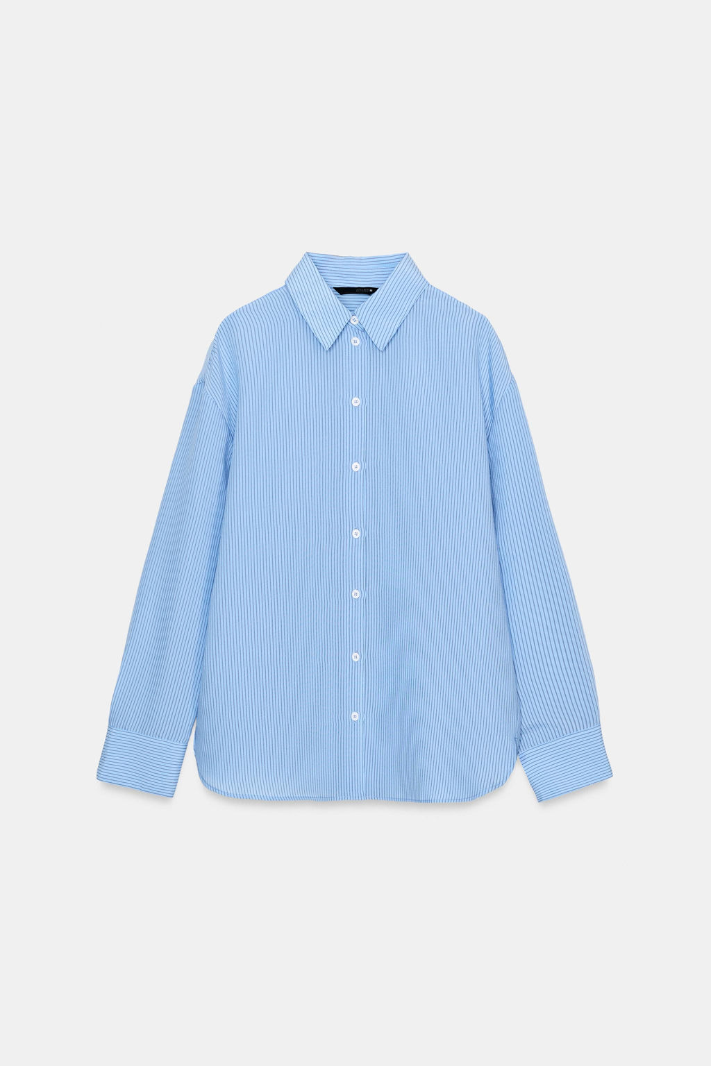 CAMISA OVERSIZE RAYAS / Azul - Zara фото 7