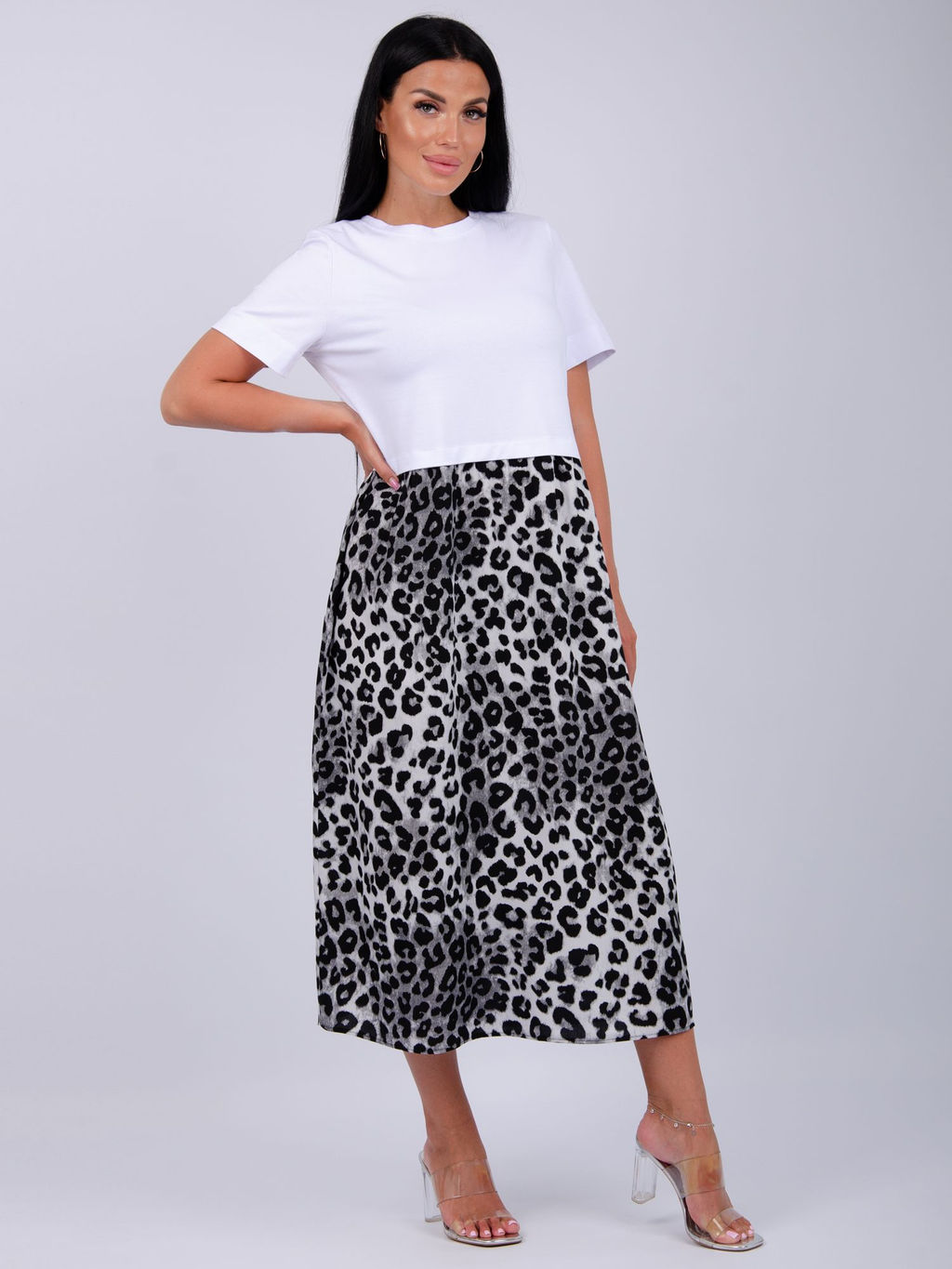 Платье Виттория, вискоза/кулирка До 60 размера - Малина фото 120