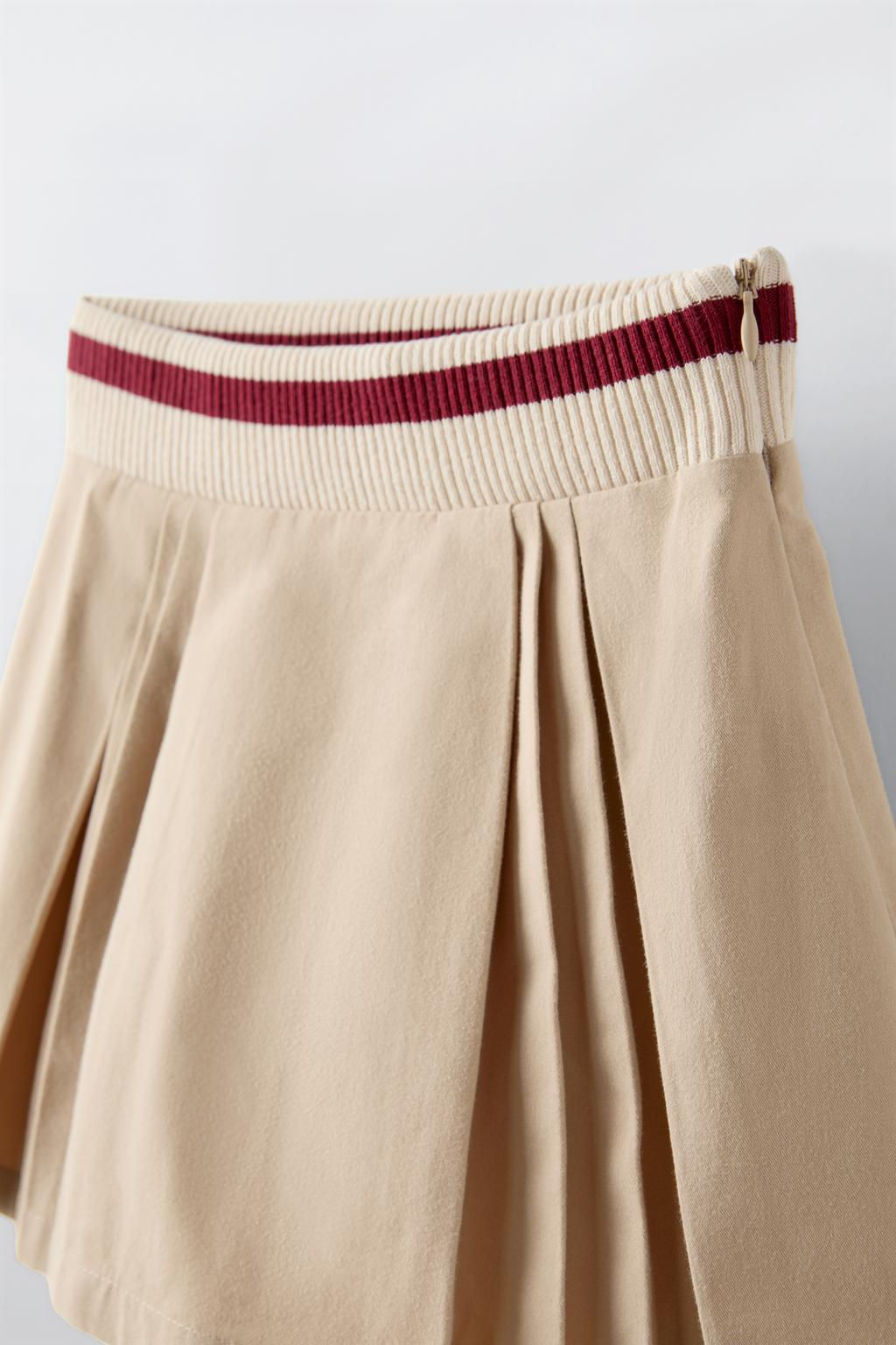 RIBBED BOX PLEAT SKIRT - Zara фото 4