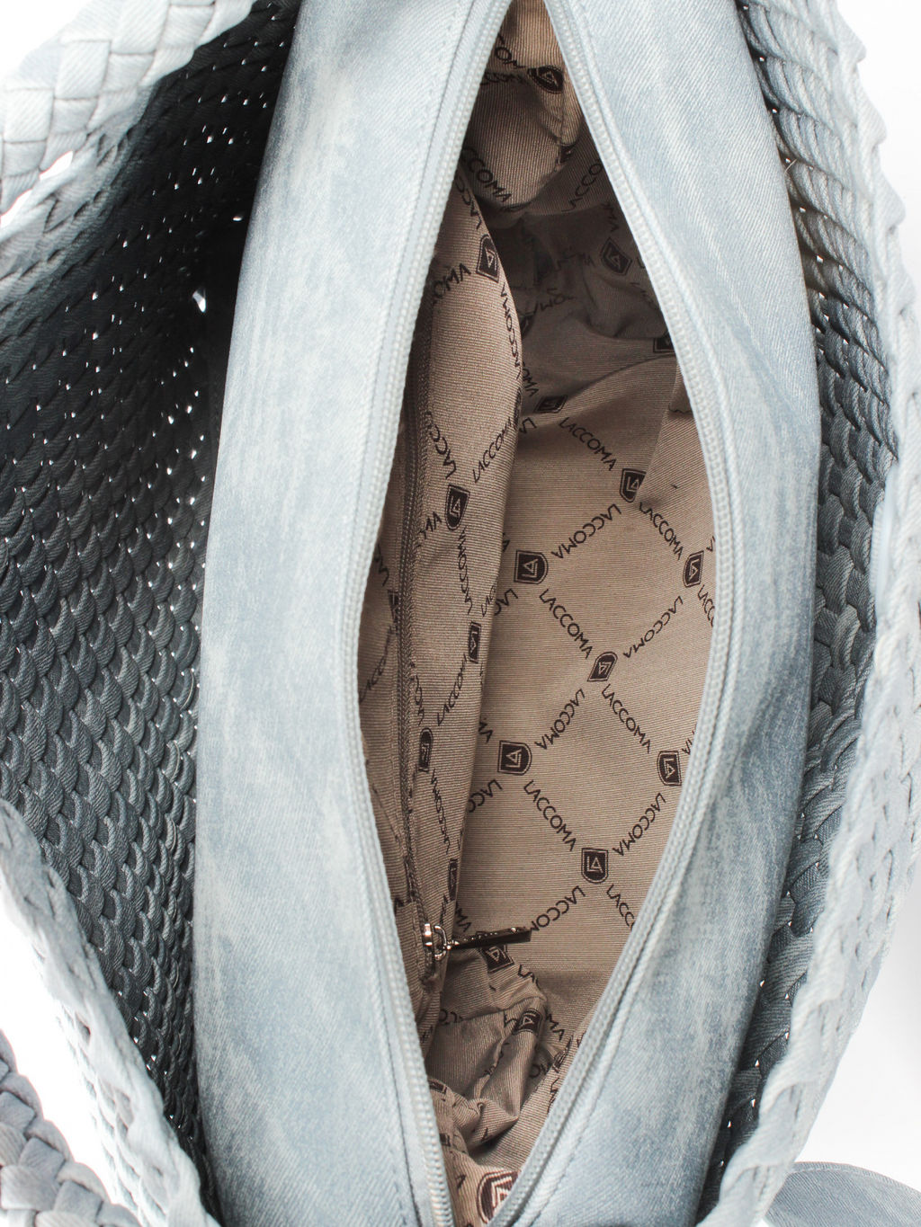 LACCOMA сумка СУ1053-0-винтаж синий эко кожа хлопок фото 5