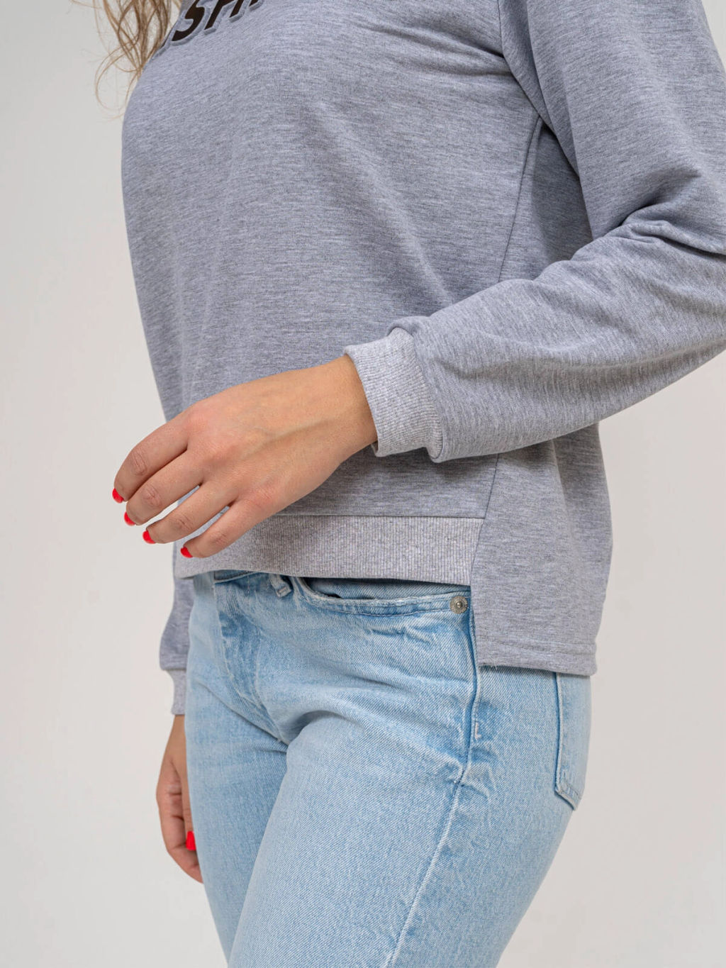 Толстовка женская, цвет серый