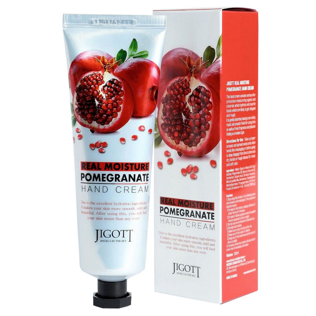 Jigott Крем для рук с экстрактом граната / Real Moisture Pomegranate Hand Cream, 100 мл