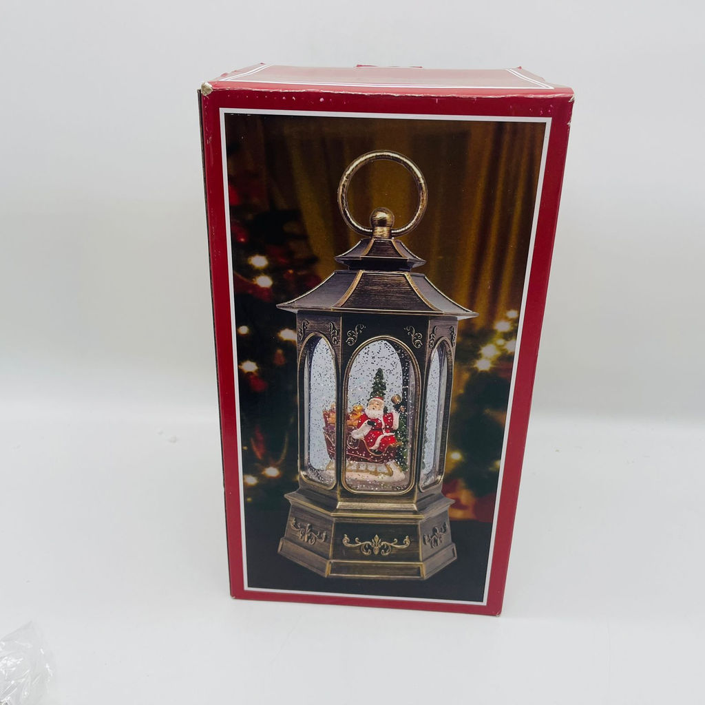 Новогодний декор Фонарь стекло - Дед Мороз в санях 26 см (арт. 8894A) - Ип лебедев о.ю фото 6