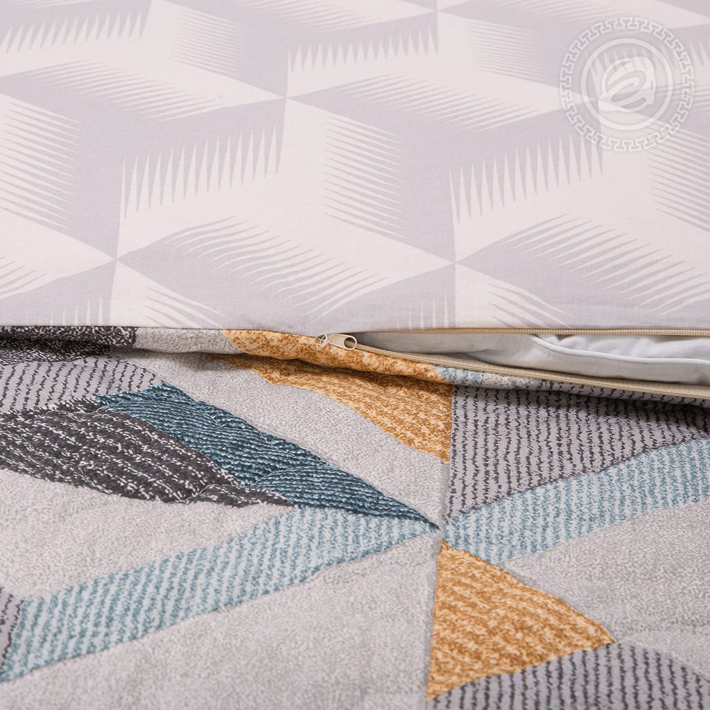 Постельное белье Дельта (поплин зима-лето) 2 сп. с Евро/Пододеяльник стеганый (молния): 1 шт. - 215*175; Простыня: 1 шт. - 215*240; Наволочка (клапан): 2 шт. - 70*70; Зима - лето - Артпостель фото 3