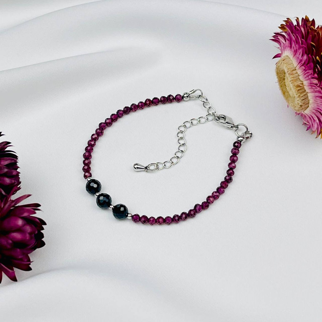 Браслет из Граната (Альмандин) и Шпинели 16,5 см +