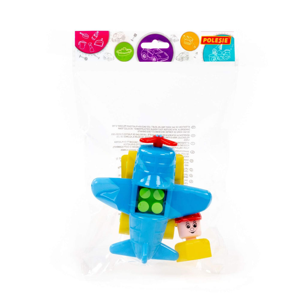 Конструктор Юный путешественник - Самолёт (10 элементов) (в пакете) - Полесье фото 6